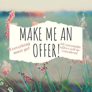 Everything in closet must go! Make an offer!